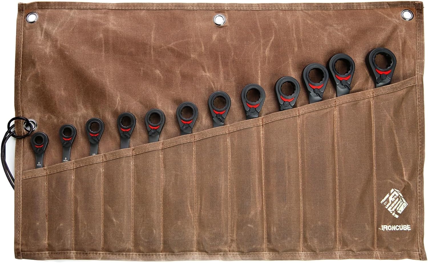 

IRONCUBE Скрутка для инструментов Скрутка для инструментов Инструмент Инструмент Ткань Гаечный ключ Инструмент для хранения гаечных ключей Скрутка, Чехол, Подсумок, Держатель, Сумка, Набор с 12 карманами Промасленный, (хаки) хаки