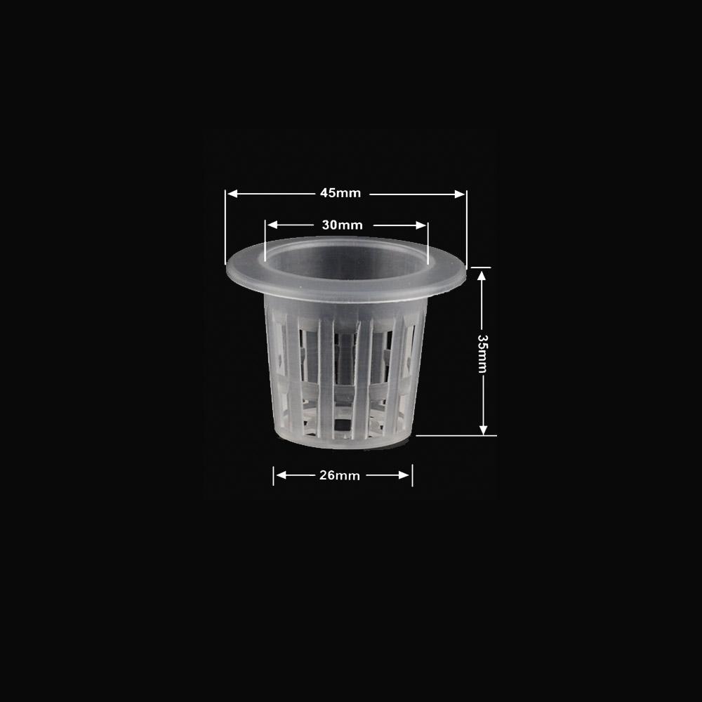 10pcs Hydroponic Baskets Plant Veg Grow Nursery Cup Pot Tray Aeroponic Planter Mini Wide Lip Design Black and White Garden Tools