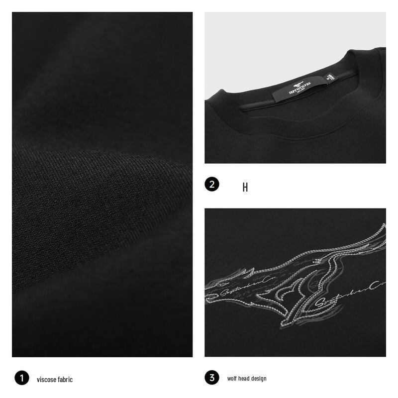 SEPTWOLVES Men's Four-Way Stretch Easy Care Pullover with Wolf Logo