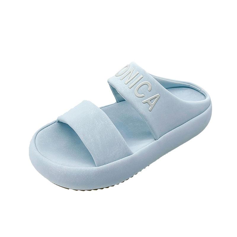 

Маленькие маффины, толстоподошвенный пляжный хлеб, шлепанцы из натуральной кожи, женские летние универсальные повседневные сандалии 40 синий