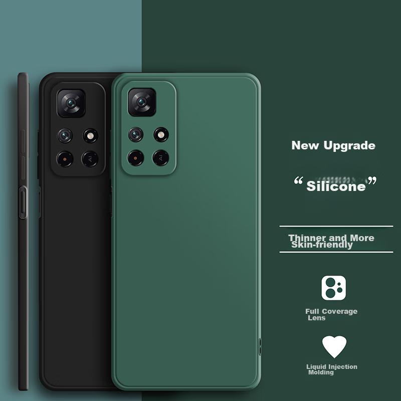Redmi Note11Pro Phone Case, Xiaomi Redmi Note11Pro+ Full Lens Protection Frosted Anti-Drop Slim Silicone Soft Case - Dark Night Green