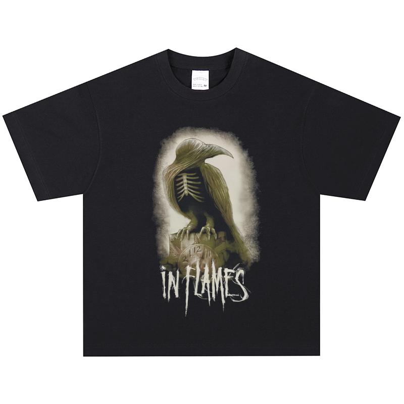In Flames T-Shirt, Soft Fabric Casual Daily Wear XL