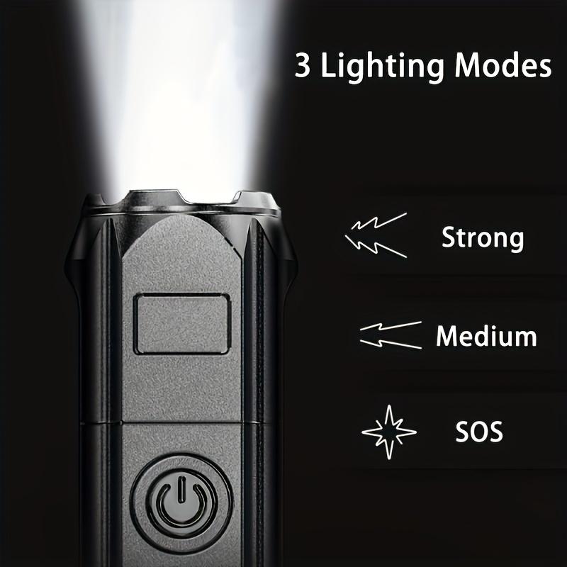 1pc Super Bright Zoomable Flashlight - Portable, Multi-Functional, Telescopic Zoom For Outdoor Home Use