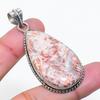 Natural Laguna Lace Agate Gemstone 925 Sterling Silver Pendant 2.21" AP-15532