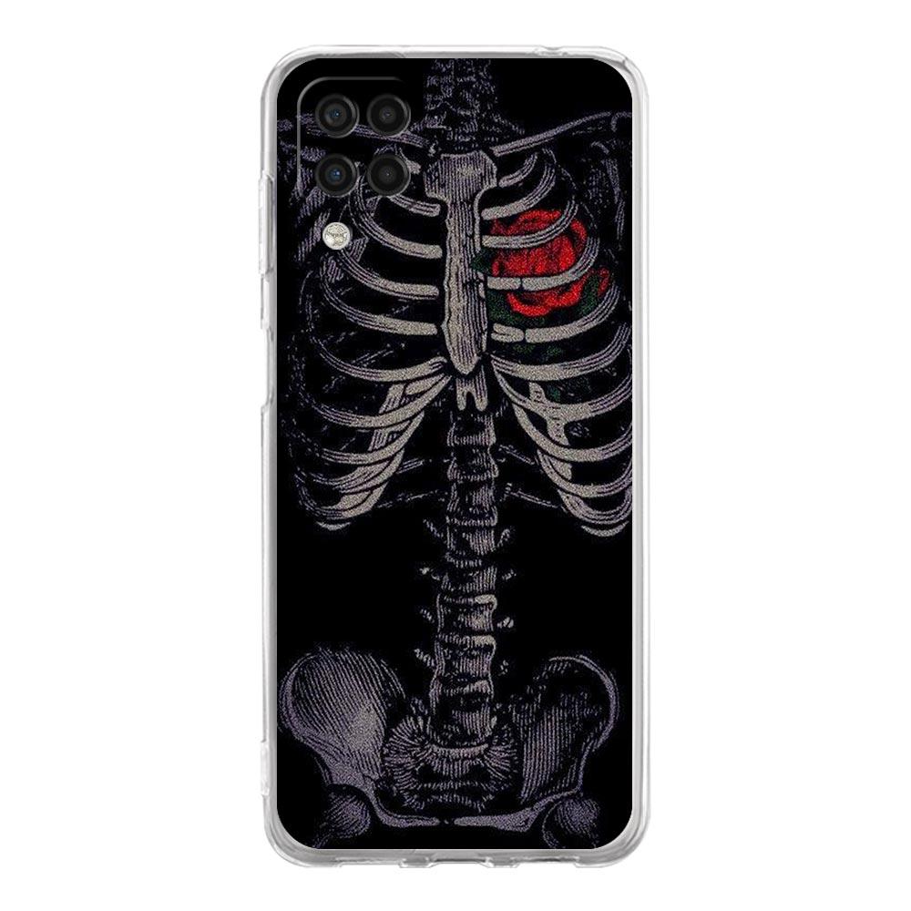 Phone Case For Samsung A17 A13 A33 A35 A55 A73 A53 A23 A51 A71 A21S A31 A41 A05s A15 A25 5G A07 4G Cover Hard Pink Purple Skull