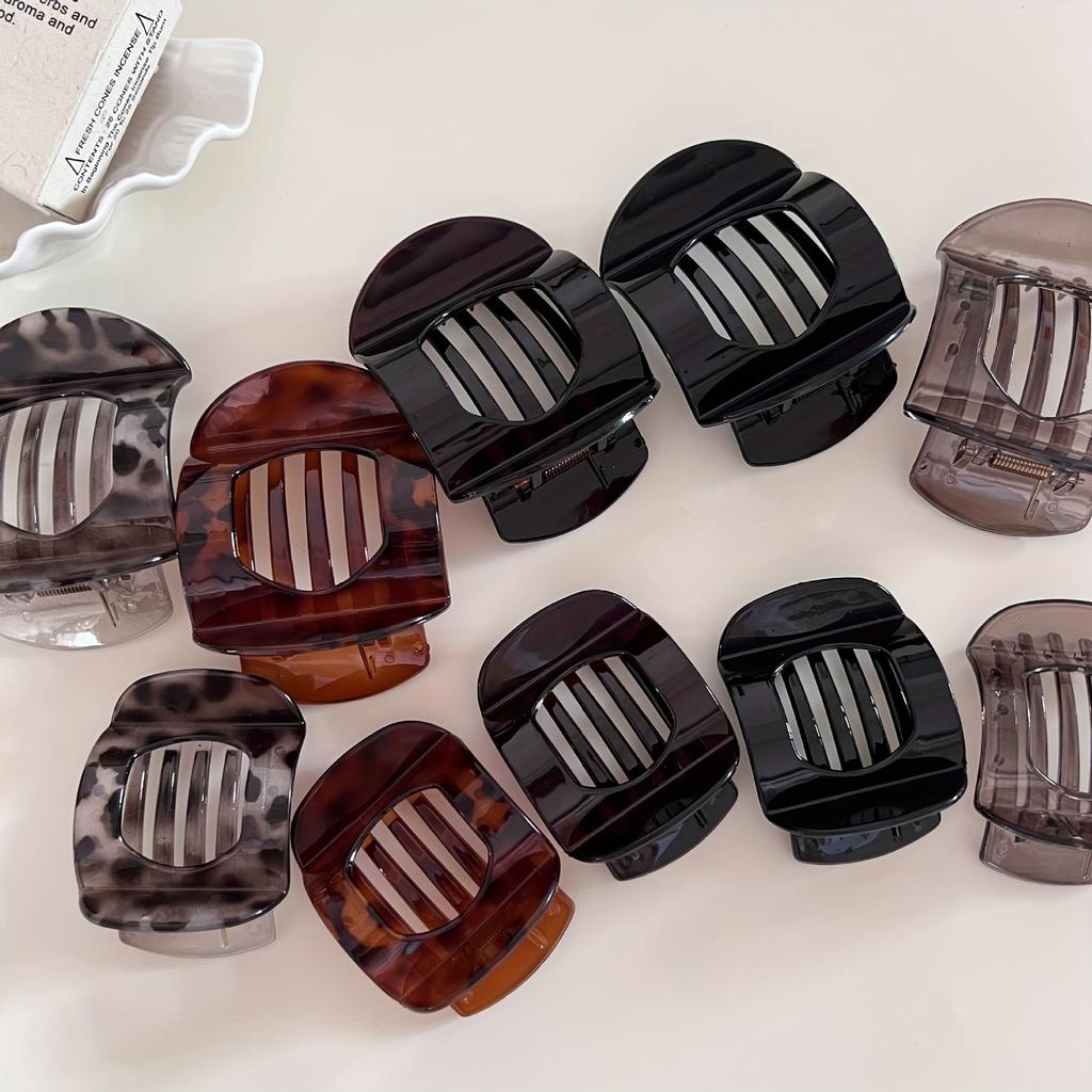 Elegante, von Vintage inspirierte Haarklammer - Groß, geometrisch geschwungenes Design mit gemischten Farben - Schickes Damen-Haaraccessoire