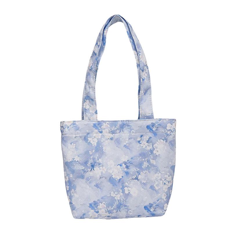 

Новый день 2025 свежий иностранный стиль цветочная сумка для отдыха шоппинг путешествия маленькая женская сумка-ведро