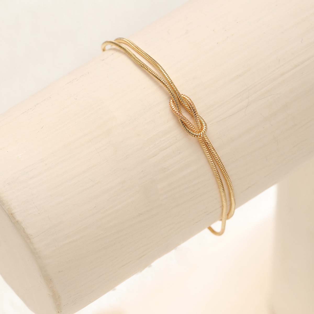 Парные браслеты из нержавеющей стали Винтажный двухслойный браслет-цепочка «Узел» и «Змея» золотого цвета для женщин Водонепроницаемые ювелирные изделия Подарок