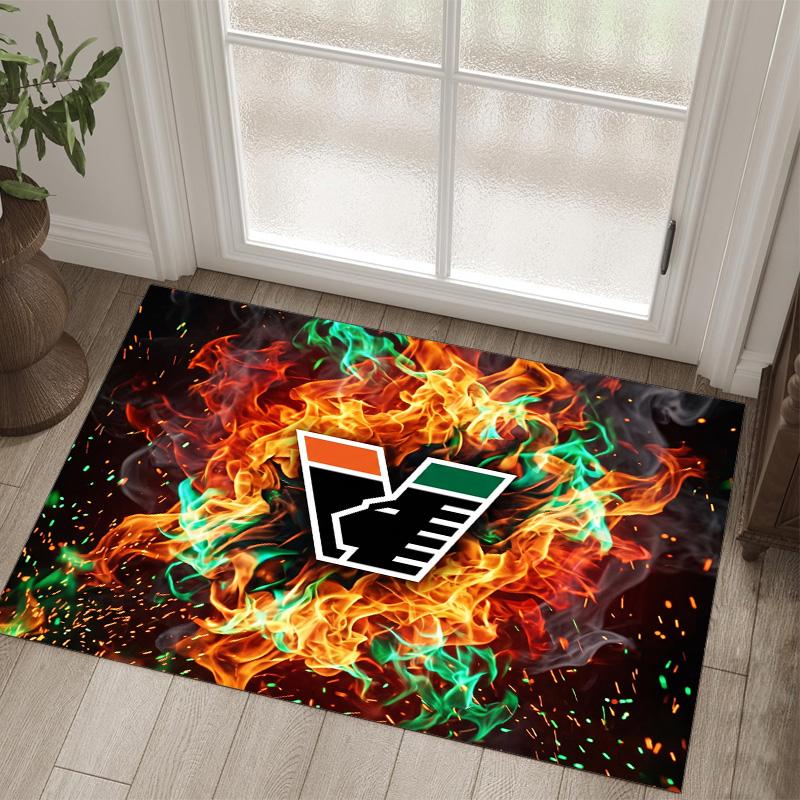 Venezia FC Football Design Crystal Velvet Carpet Cozy Non?Slip Printed Rug For Bedroom Living Room Entrance