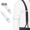 1 Pair Unisex Armband Adjustable Faux Leather 2CM Width Solid Color Elastic Shirt Sleeve Holder Arm Cuffs Bands Party Wedding Clothing Accessories