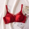 2025 New 19 Momme Silk Deep V Wire-Free Push-Up Bra with Mesh Patchwork