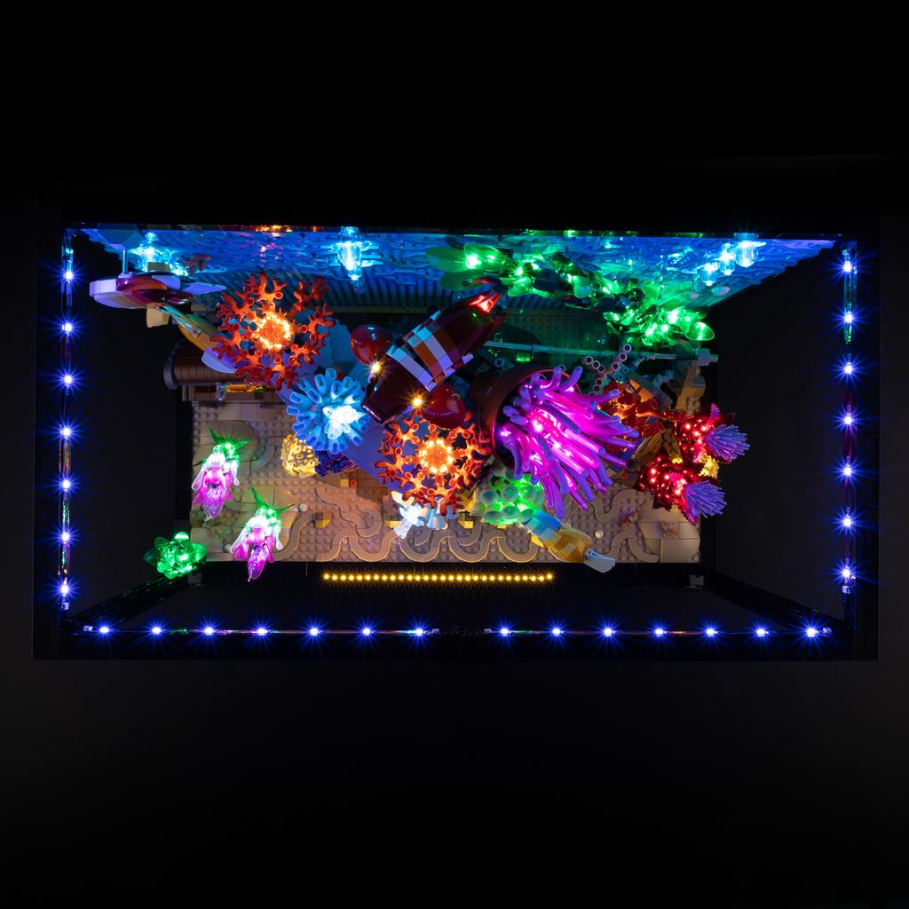 DIY LED Lighting Kit For Lego 10366 Tropical Aquarium Light Kit Building Block Toy Decoration Adjustable Lighting Accessories