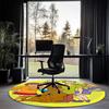 Scooby Doo Printed Round Rug Carpet Chair Rug Area Rug Entryway Doormats,for Office Chair Living Room Bedroom Kitchen Room.