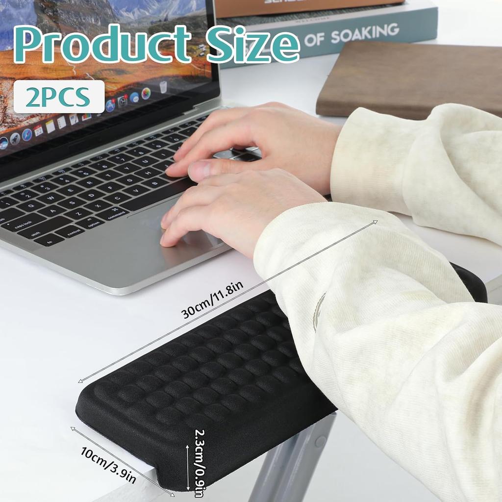 Desk Elbow Pad Memory Foam Desk EdgeRest L-Shaped Elbow Support Cushions Non-Slip Ergonomic Wrist Rests Comfort Support for Office Home Table Edge