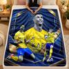 Koc Flanelowy Cristiano Ronaldo Ciepły Miękki Koc Rzutowy do Użytku Wewnętrznego Sofa Łóżko Salon