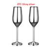 2Pcs Wine Party Champagne Coupes Cocktail Glass Champagne Flutes Wine Cup Goblet Plating Beer Rose Gold Glass Whiskey Cups