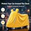 All Weather Motorcycle Cover Anti-UV Sun Rain Dust Proof with Integrated Mirror Covers for Outdoor Garage Parking