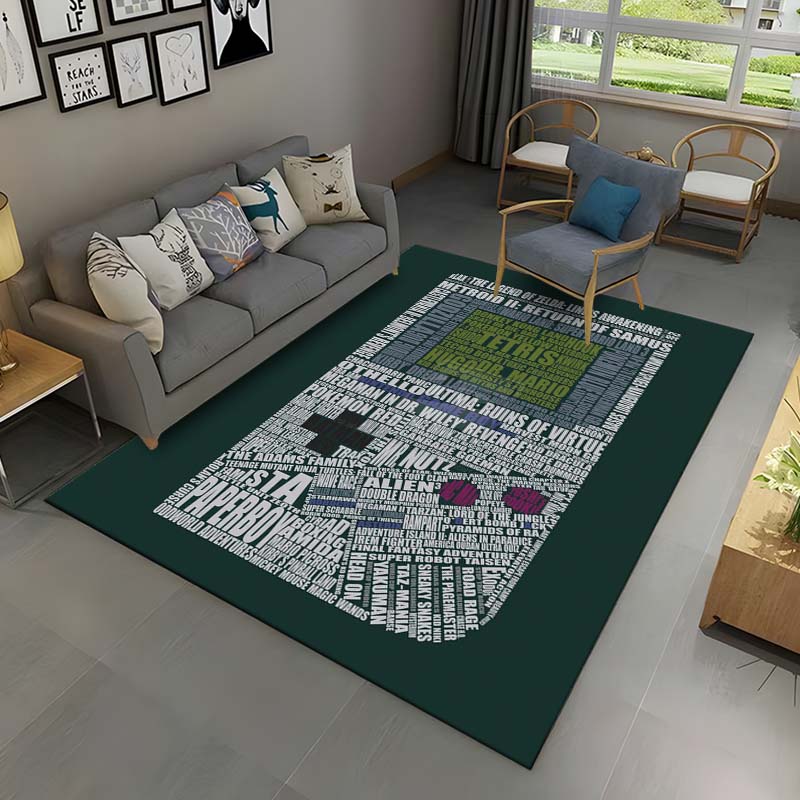 Retro Game Console Game Boy GBA Area Rug,Carpet Rug for Home Living Room Children Bedroom Sofa Doormat Decor,Non-slip Floor Mat