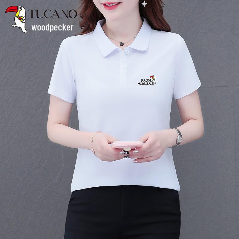 Woodpecker Women s Ice Silk Polo Collar T-shirt XL