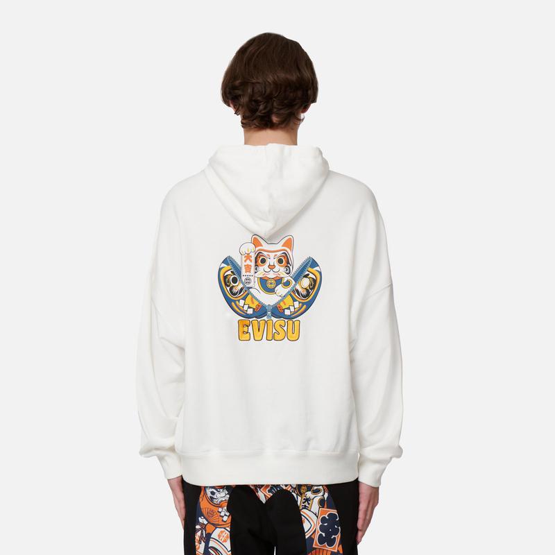 Evisu Sweatshirts Men's Hooded Moderate Regular 2EAHTM2SW332LFCT