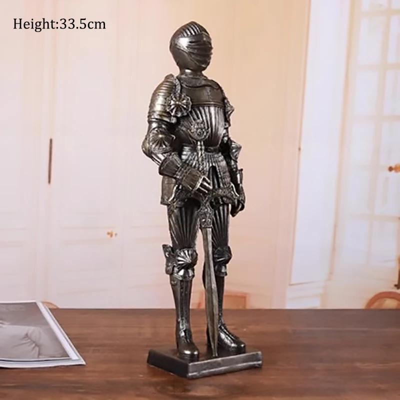 Medieval Warrior Armor Models Ancient Roman Knight Ornament,European Vintage Art Armor Warrior Home Room Decor Office Decoration