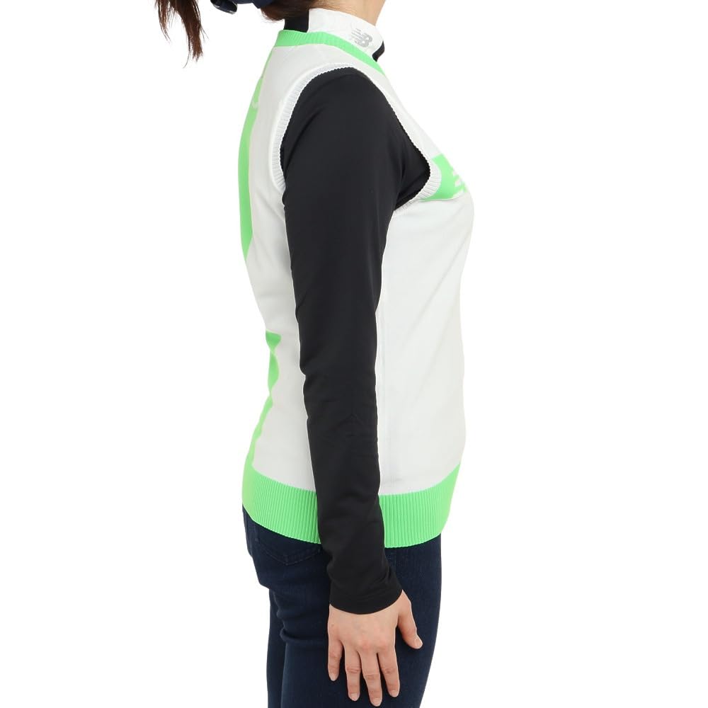 Crew Neck Knit Vest Easy Golf Green 0 [New Balance] Women's Water-repellent (freemove E-tech Care/stretch) / / 012-3173501 132_Light [S]