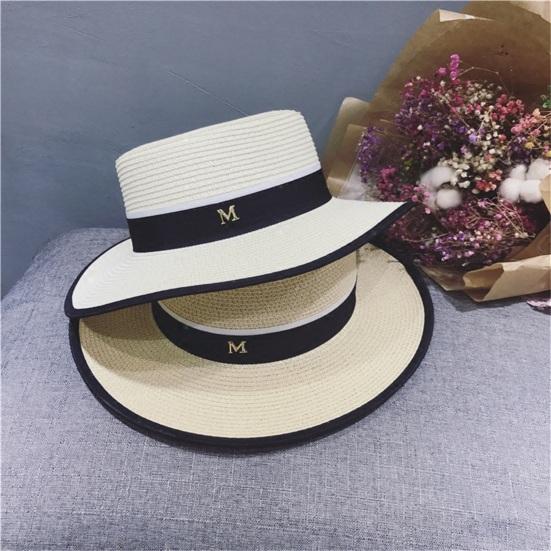 Beach Hat Large Brim UV-proof Flat Top Fashion Summer Women Visor Cap for Outdoor