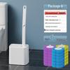 Disposable Antibacterial Toilet Brush Set with Dead Corner Cleaning Heads