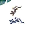 Unisex Brooch Pin Lizard Colorful Rhinestones Jewelry Vintage Long Lasting Blazer Brooch Clothes Decor