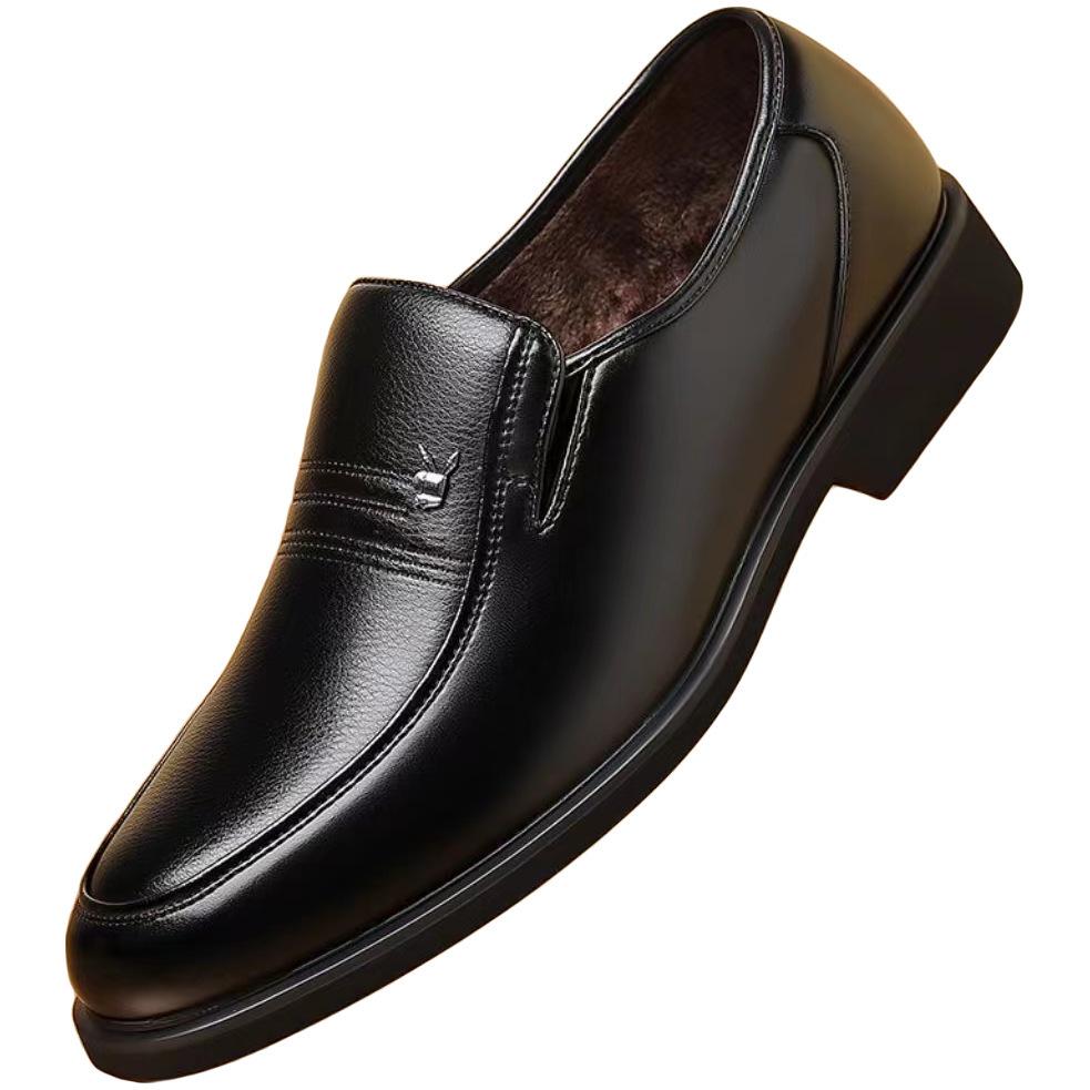 Men's Shoes Leather Thickened Velvet Winter Warm and Cold Boots Men's Wool Cotton Shoes Cotton Boots Warm Snow Boots