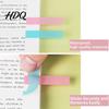 Translucent Sticky Strips 6Pcs/Set Assorted Color Index Tabs Writable Repositionable Colorful Tabs Morandi Colored Book Page Marker Labels