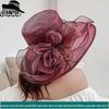 Goddess Elegant Foldable Sun Hat with Handmade Flower, Large Brim, and Breathable Design