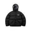 Embroidered Hooded Puffer Jacket Winter Streetwear Loose Fit Couple Coat