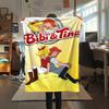1PC Bibi and Tina Print Flannel Blanket, High Quality All Seasons, Home Decor, Warmth and Comfort, Perfect for Christmas Gifts