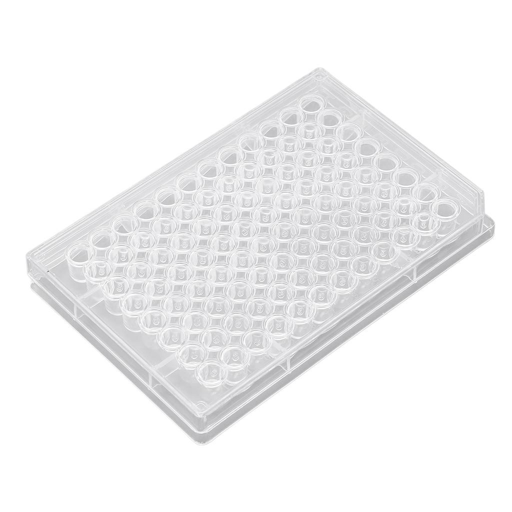 10pcs Tissue Culture Plate 96 Well Clear Polystyrene Cell Growth Culture Plate with Plastic Lid for Laboratory