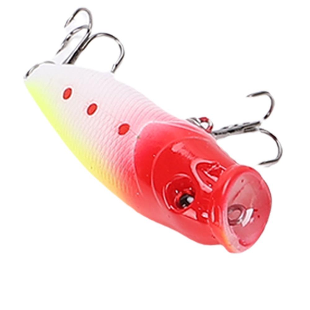 5PCS With Hook Fishing Popper Lures 6.5cm 9g Fishing Lures Fishing Bait Set For Bass Fishing