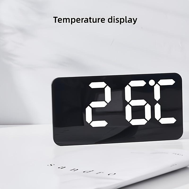 Large USB Digital Wall Clock Temperature Display Electronic Voice Control Alarm Clock Home Decoration--Battery Is Excluded