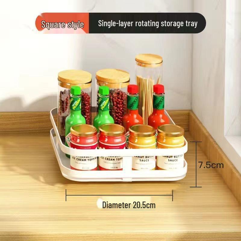 Вращающаяся на 360° кухонная полка для специй и органайзер для приправ
