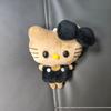 Adorable KT Cat Plush Doll Keychain with Large Bow