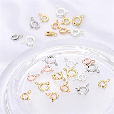 Copper Spring Buckle Clasps For DIY Necklace Bracelet Jewelry Making Accessories Handmade Supplies