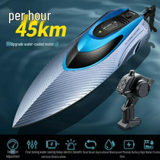 

S3 Мощный большой катер на радиоуправлении: Быстрая перезаряжаемая водная игрушка для детей Single Battery Pack - No Spare Battery