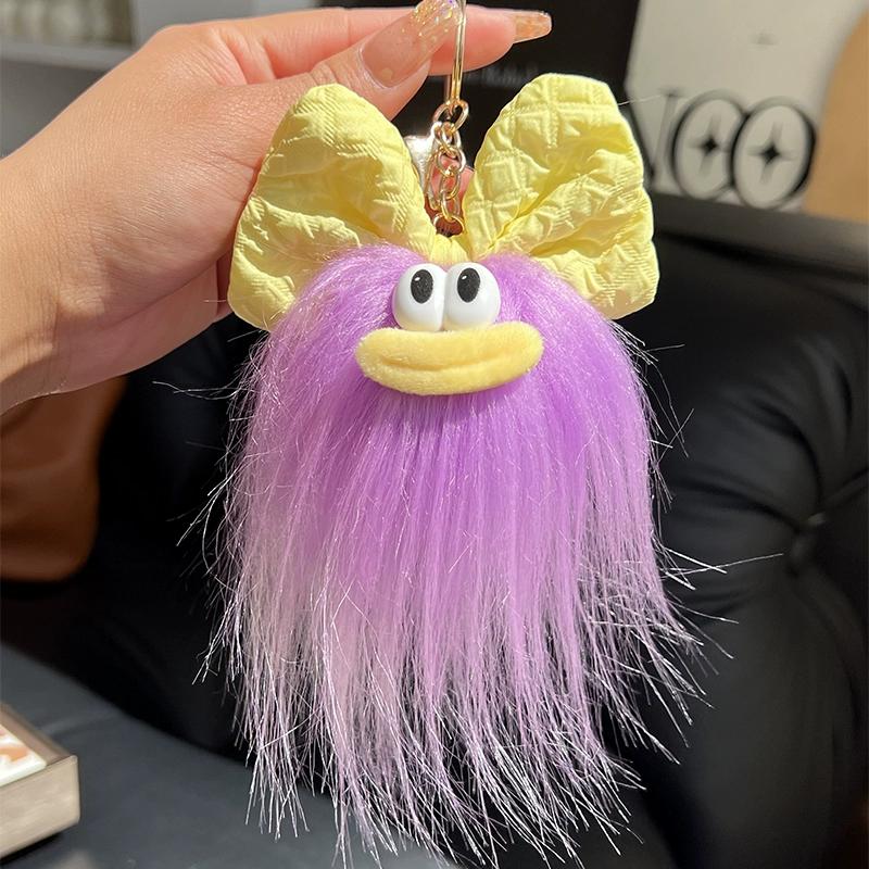 Urocze Dudu Lips Długie Włosy Dziwne Brzydkie Urocze Zabawne Kreskówkowe Lalki Brelok Wisiorek Spersonalizowana Pluszowa Lalka Wisiorek do Torby