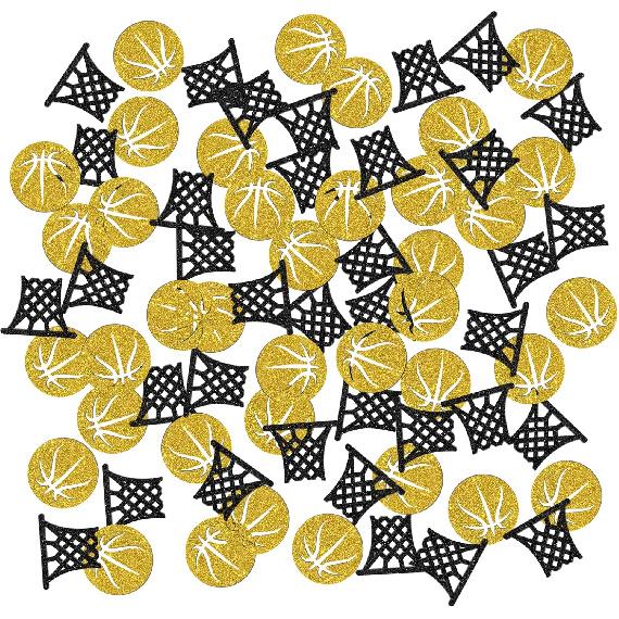 Basketball Birthday Confetti Glitter, Baby Shower Table Decor, Birthday, Gender Reveal Paper Scatter, Sports Themed Bday Table Decorations, 120pcs
