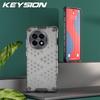 KEYSION Shockproof Armor Case for OnePlus 13R 5G 1+13r Soft Silicone+PC Transparent Honeycomb Phone Cover for OnePlus Ace 5 Pro