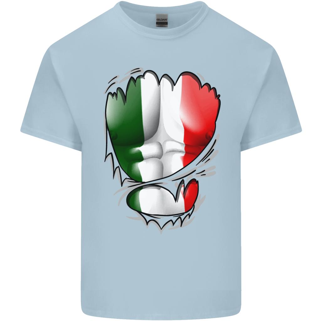 Gym Italian Flag Ripped Muscles Italy Unisexs Light Cotton TShirt