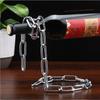 Red Wine Bottle Holder Creative Suspended Wrought Iron Rope Wine Rack Ornament