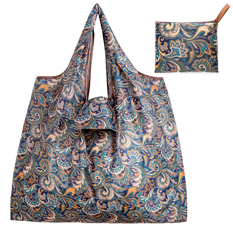 Large 210D Oxford Cloth Folding Tote - Portable, Durable Shopping & Storage Bag