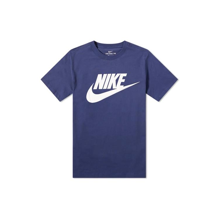 Nike Futura Icon Tee Logo Printing Short Sleeve Blue Men s AR5004-411 L