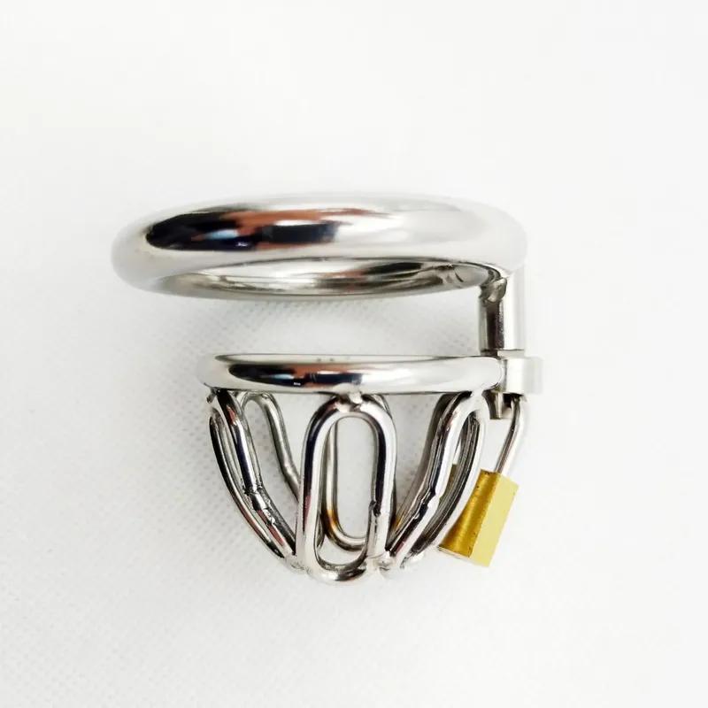 Stainless Steel Chastity Device Penis Cage Male Cock Cage with Lock Bondage Adult Sex Toys Men Scrotum Restraint Chastity Lock