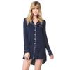 Women's Modal Long-Sleeve Nightgown, Cardigan Style Pajamas, Hot Seller